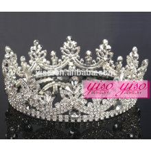 Schöne große runde Strass Braut Haar Zubehör Tiara